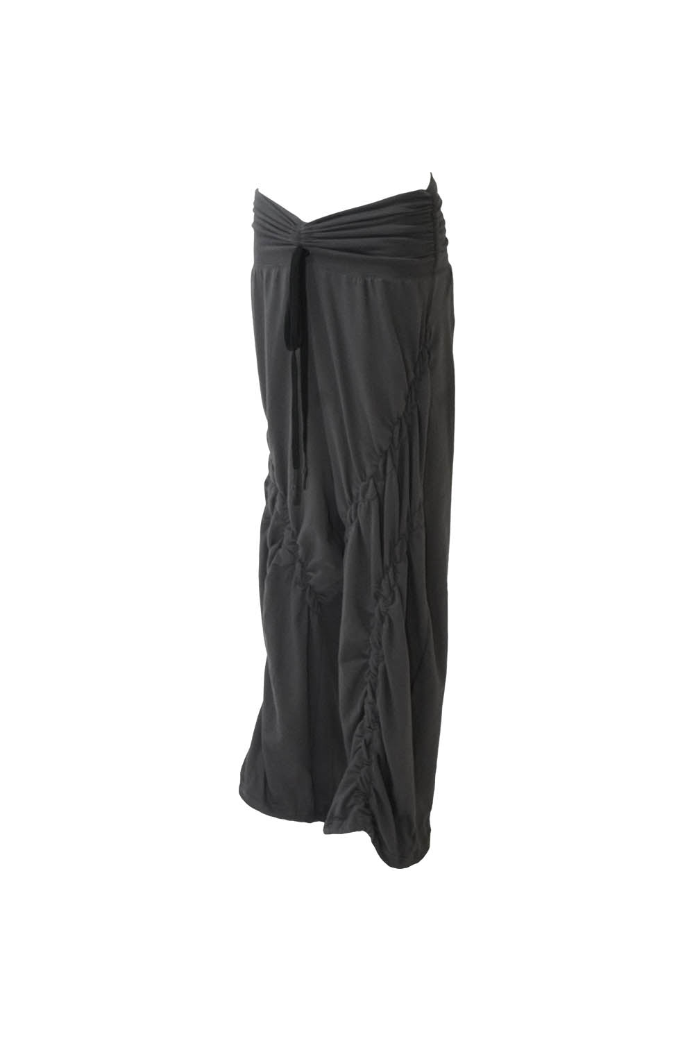 S ribbon smocking sweat pants