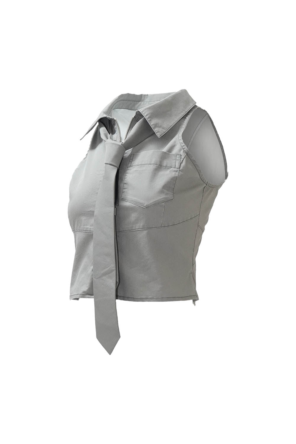 S tie shirt cropped