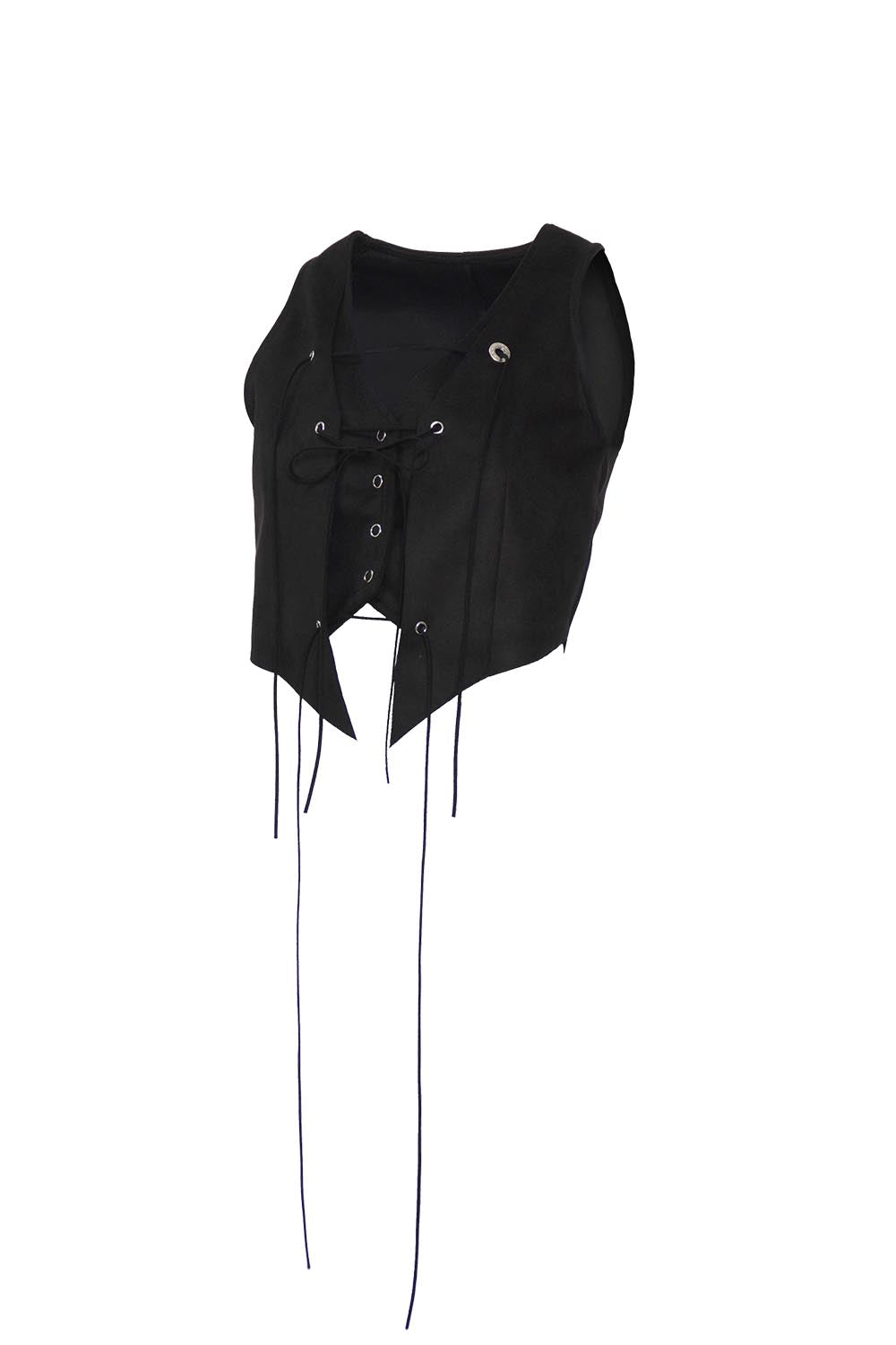 S cow lace up vest