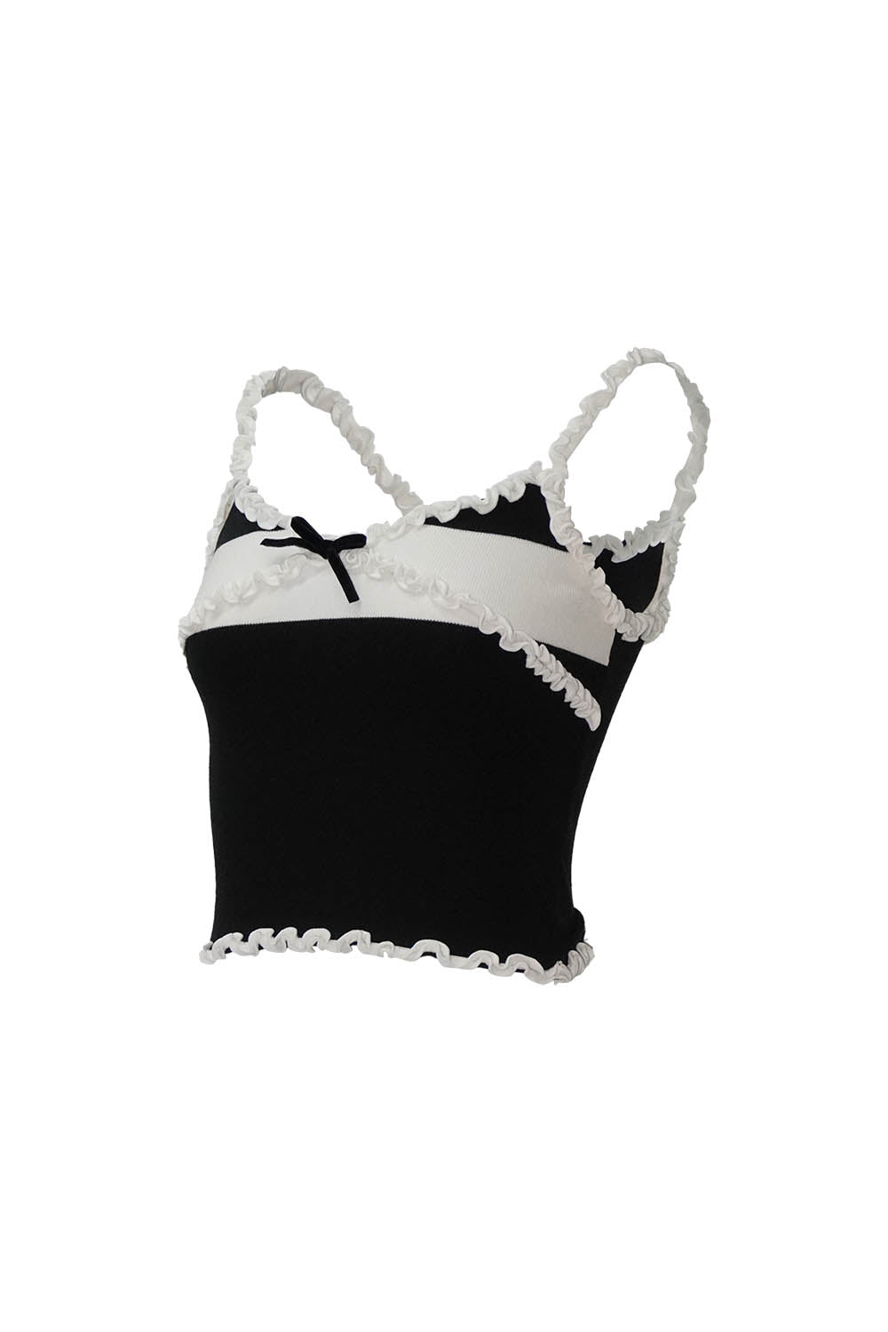 S bicolor knit camisole