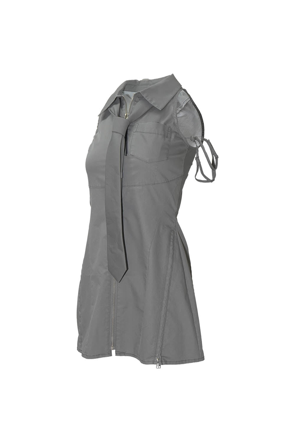 S tie shirt dress