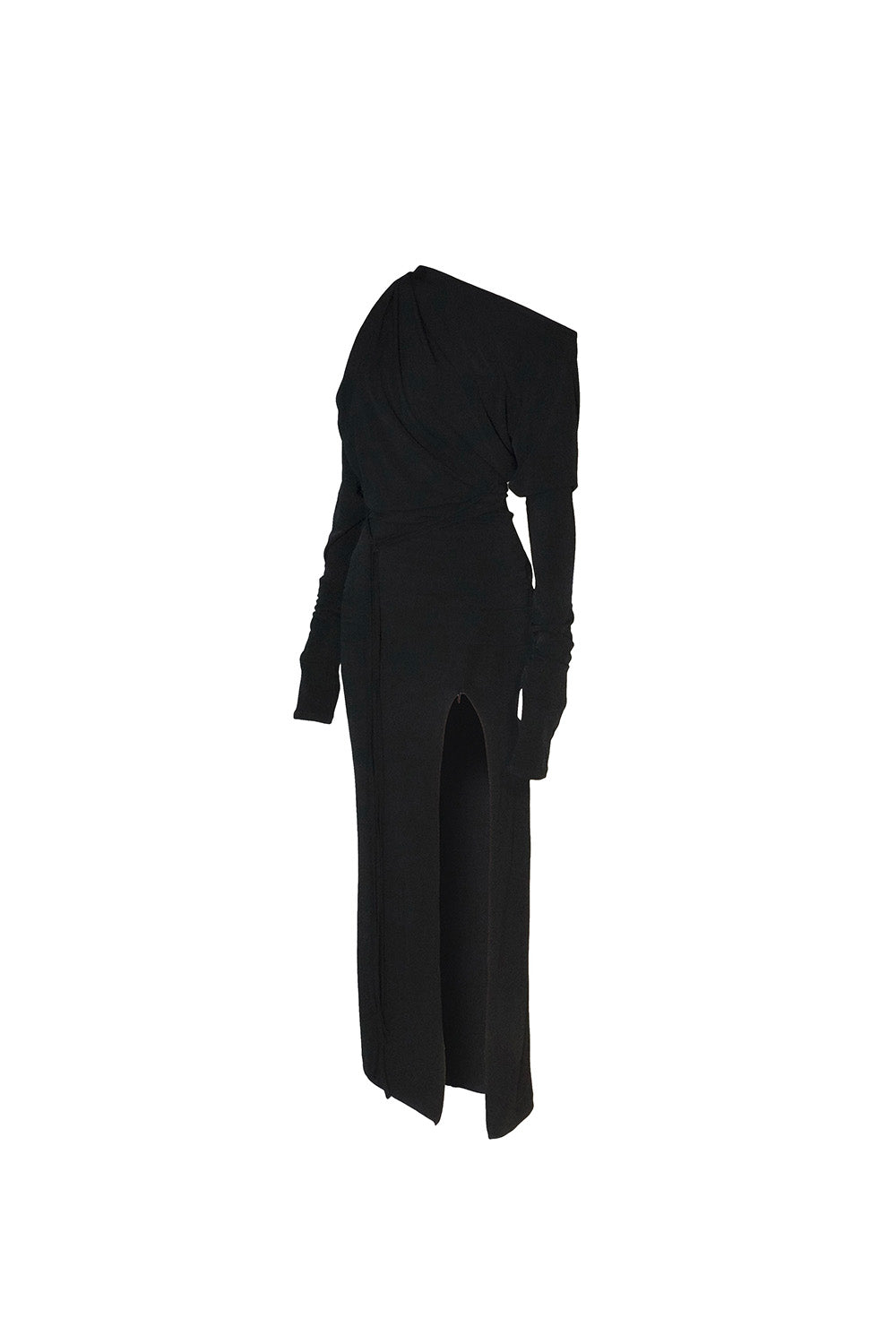 S asymmetry tuck dress
