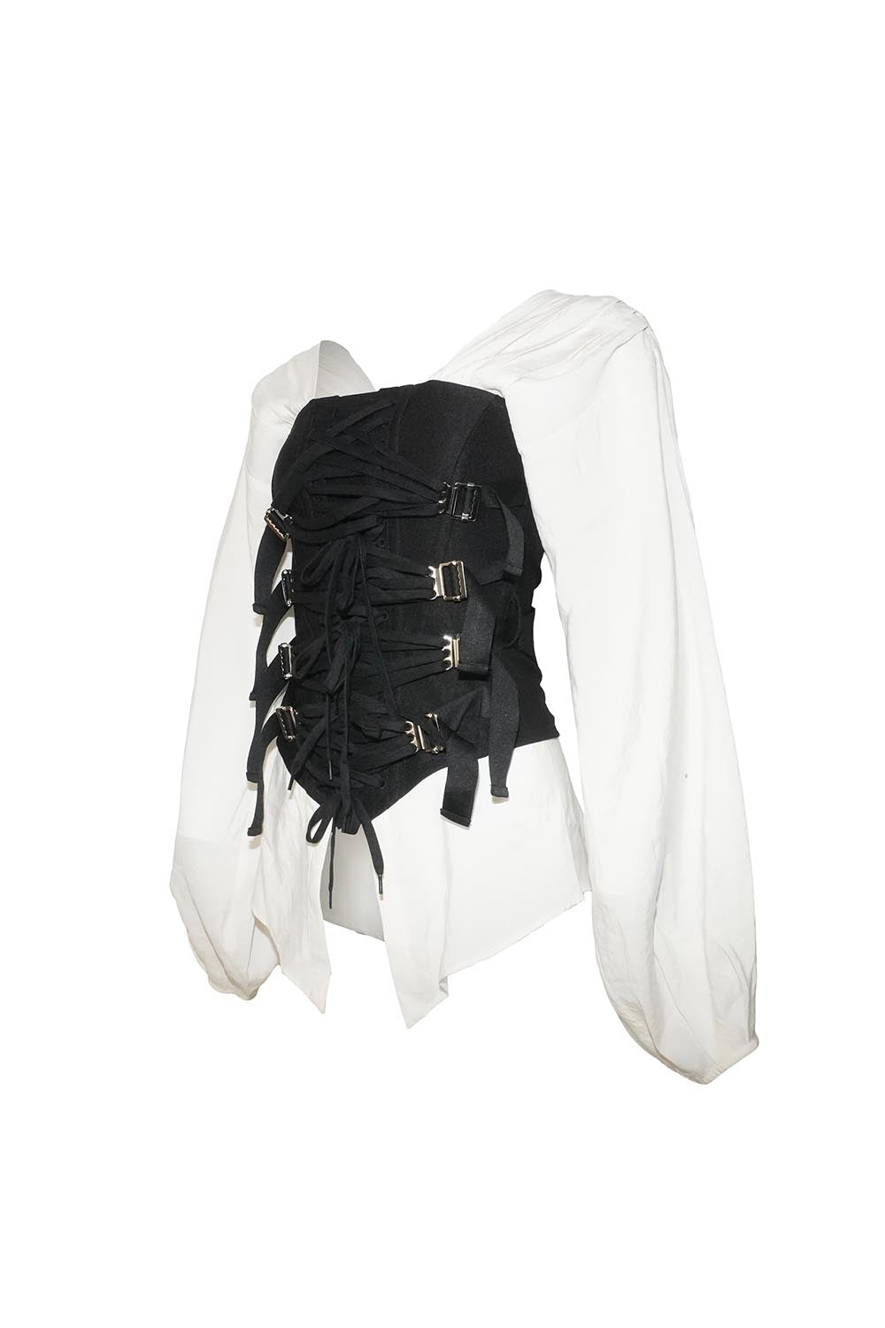 S burlesque corset blouse