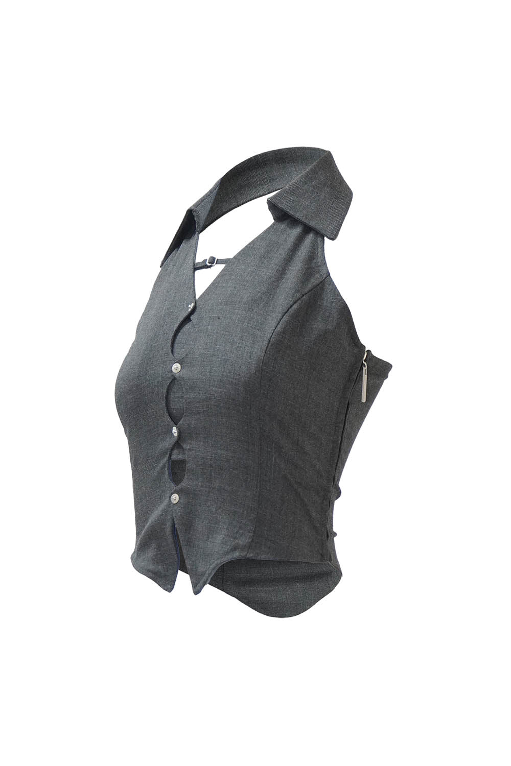 S cutting halter shirt