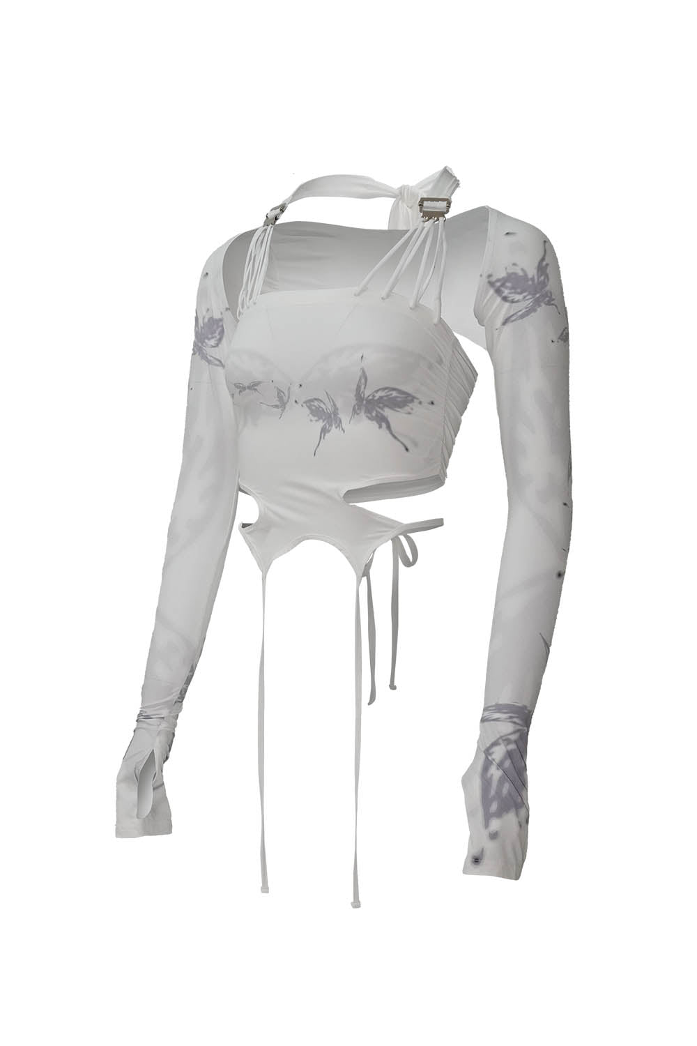 S butterfly garter tops