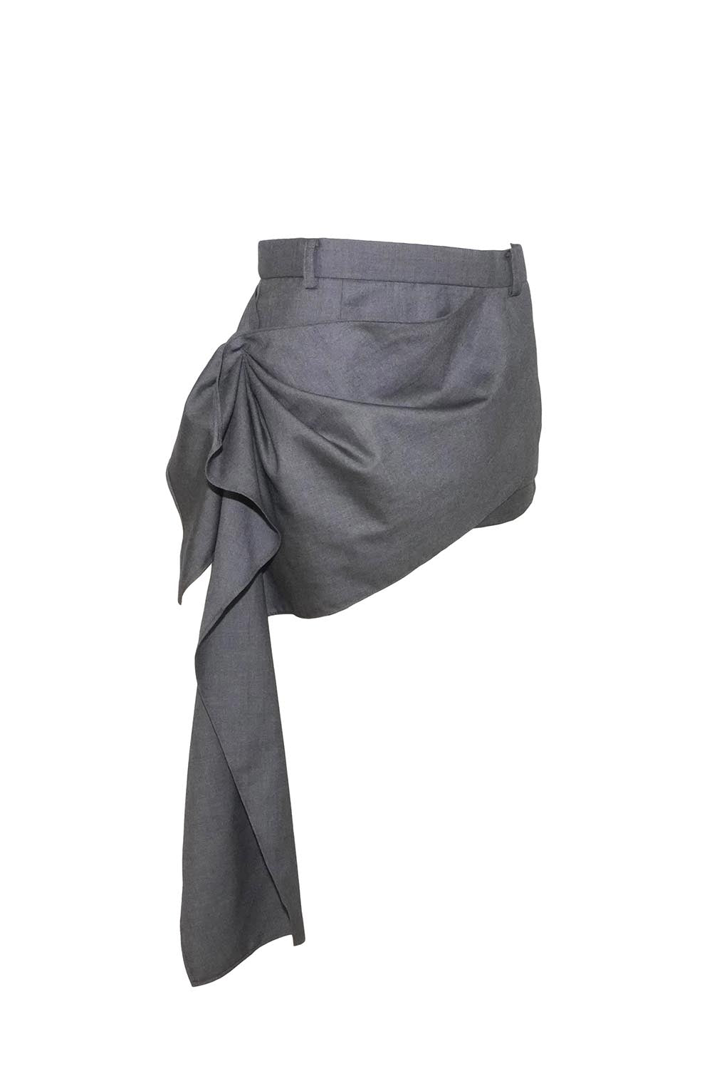 S drape tail skirt mini