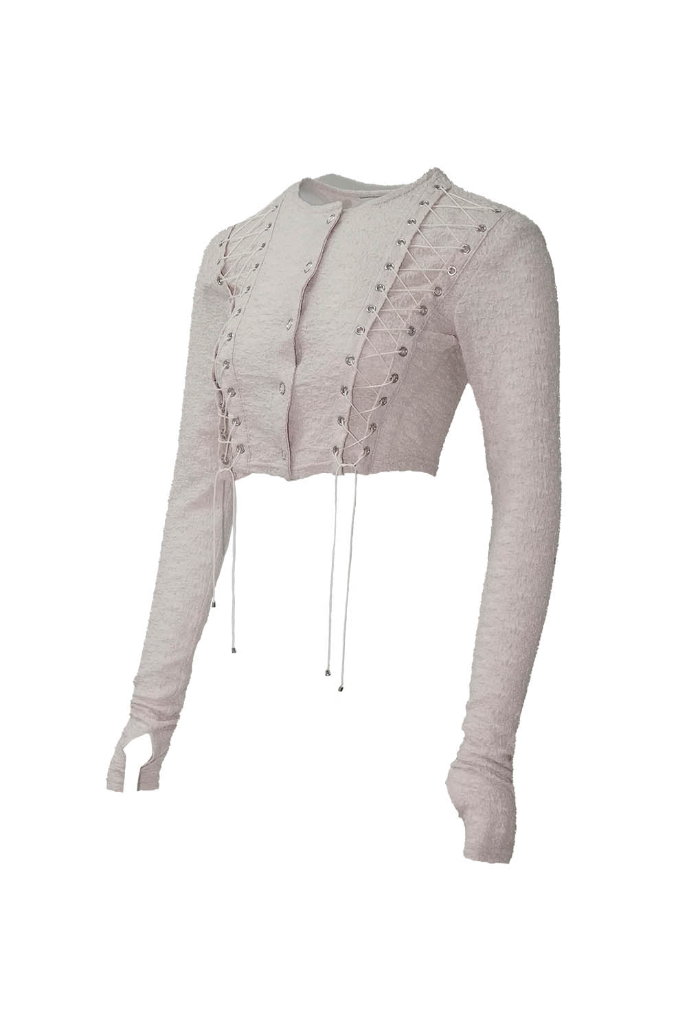 S lace up cardigan