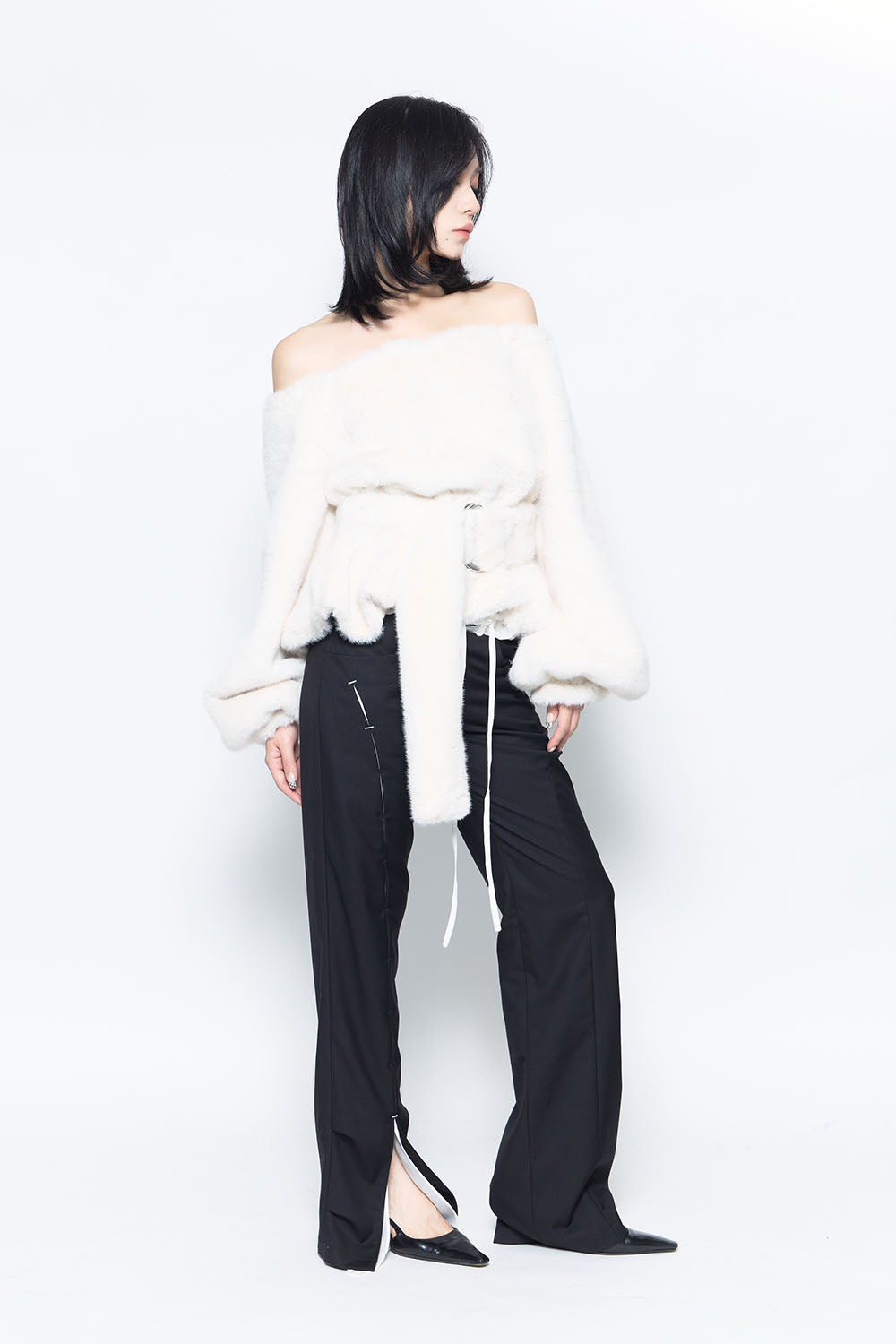 S structured slacks pants