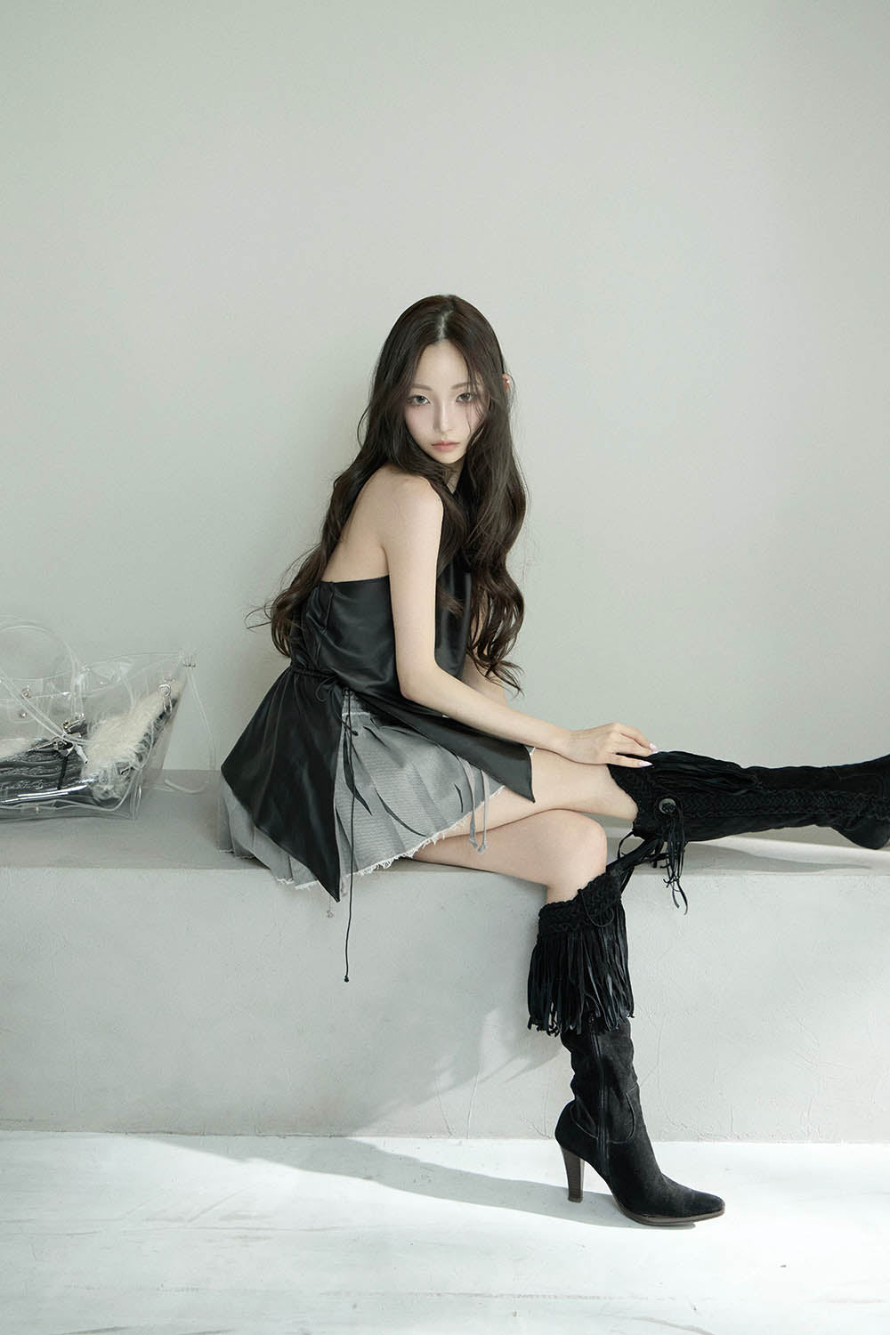 S layered pleats skirt