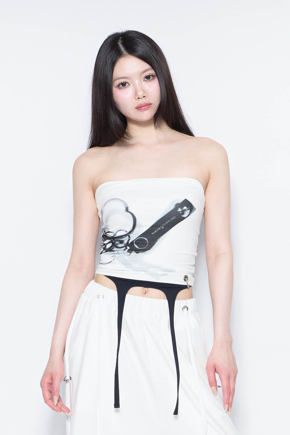 S garter bare shorts set