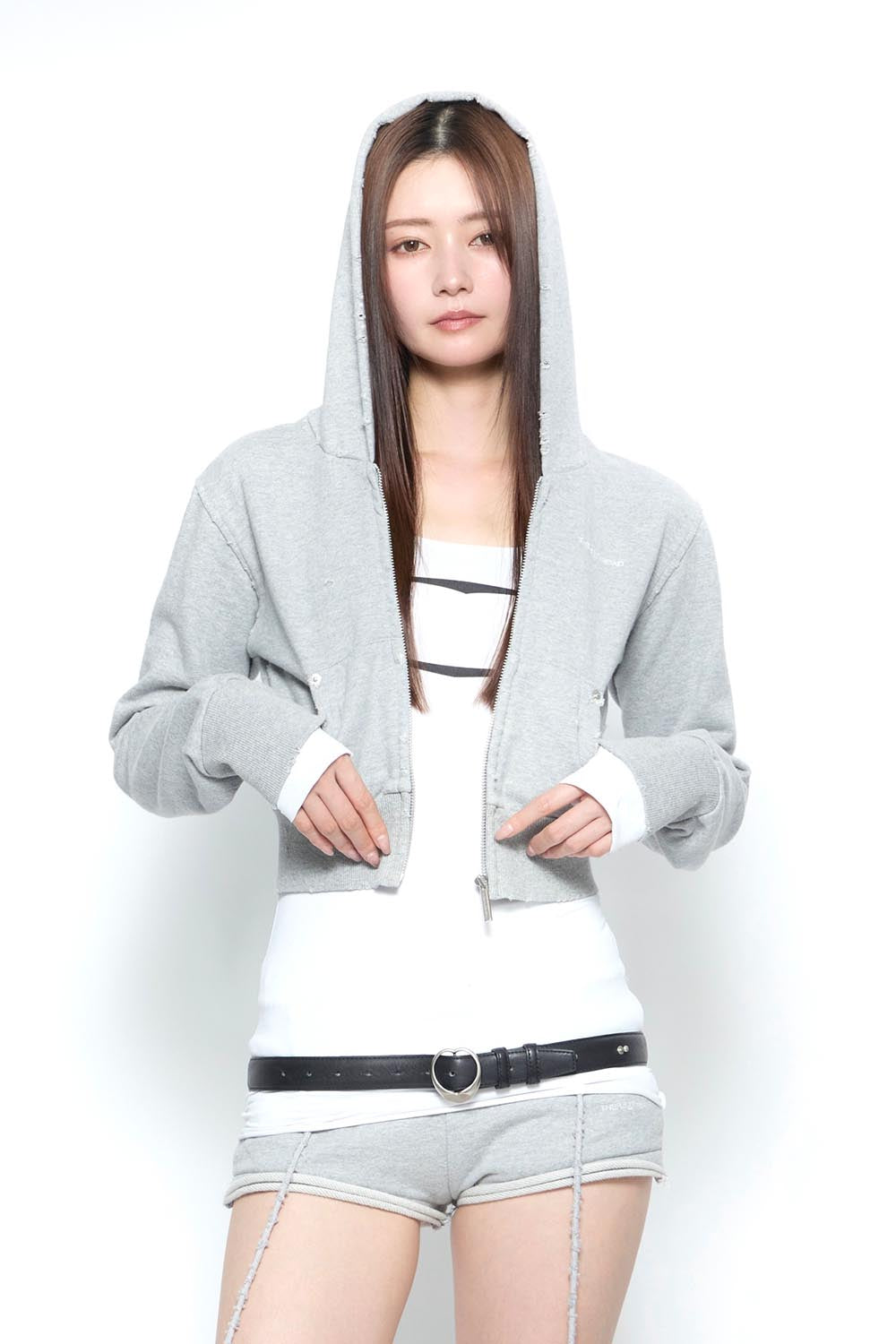 S zipup hoodie cropped