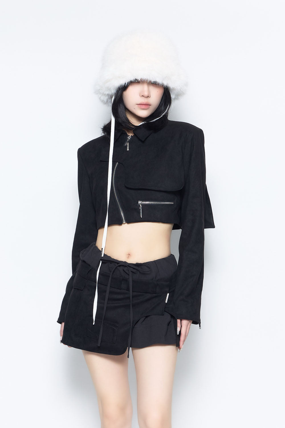 theredthread　S suede wrap skirt THEREDTHREAD / ザレッドスレッド】S suede wrap skirt