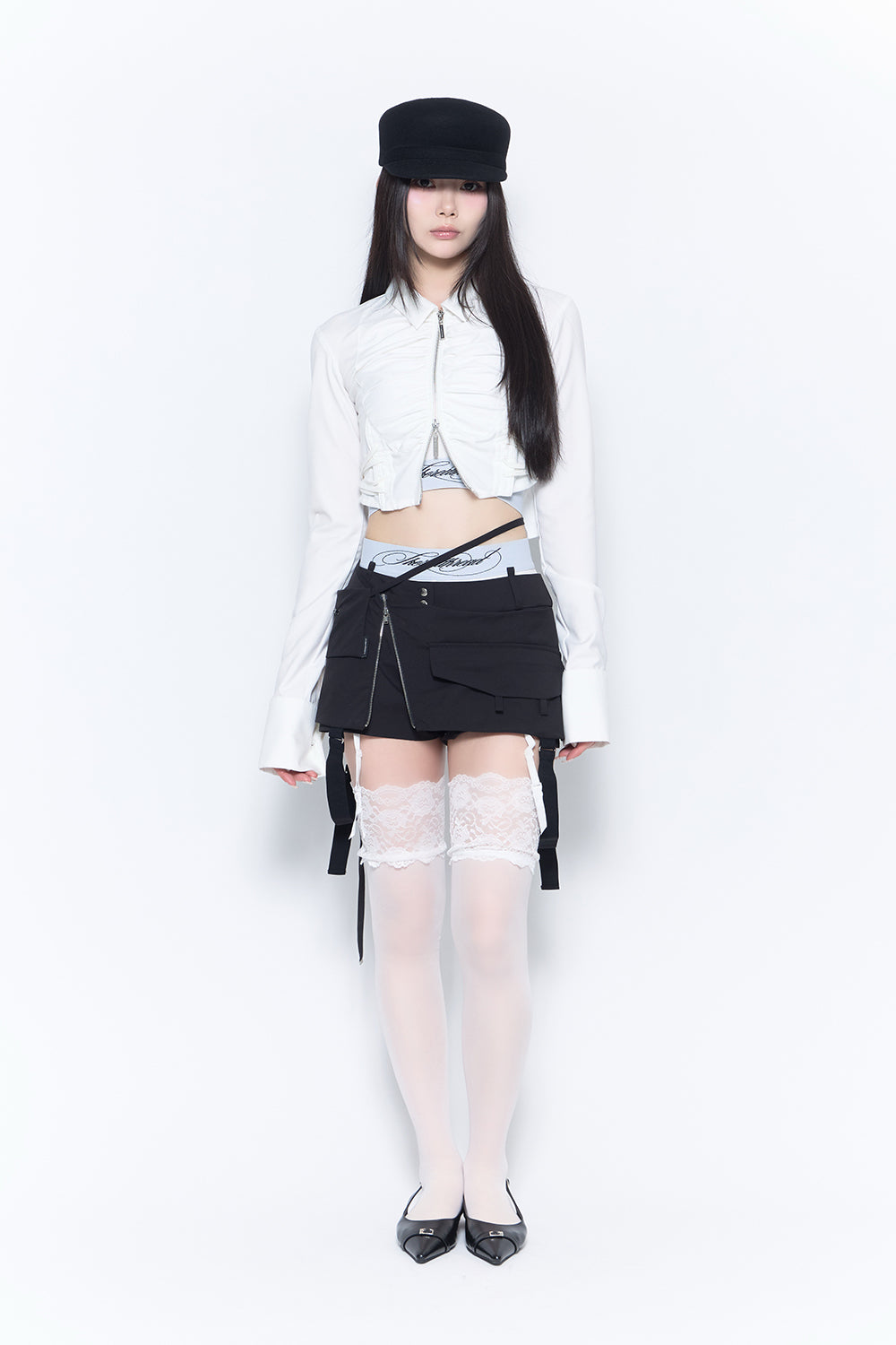 パンツ theredthread zip wrapped shorts THEREDTHREAD / ザレッドスレッド】zip wrapped shorts