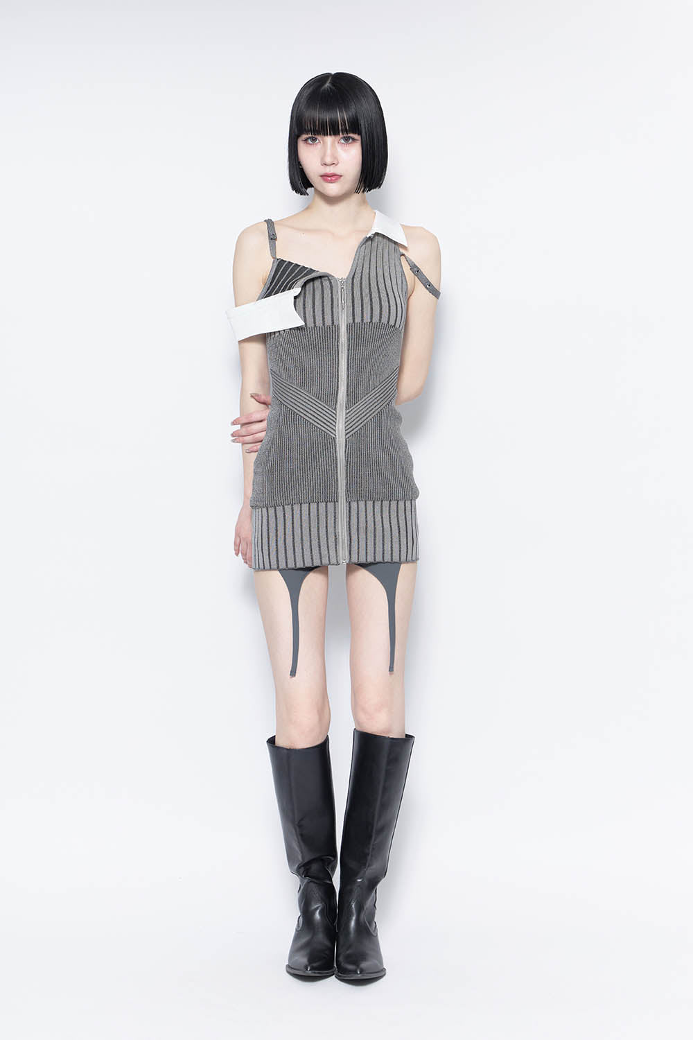 S garter bare shorts set