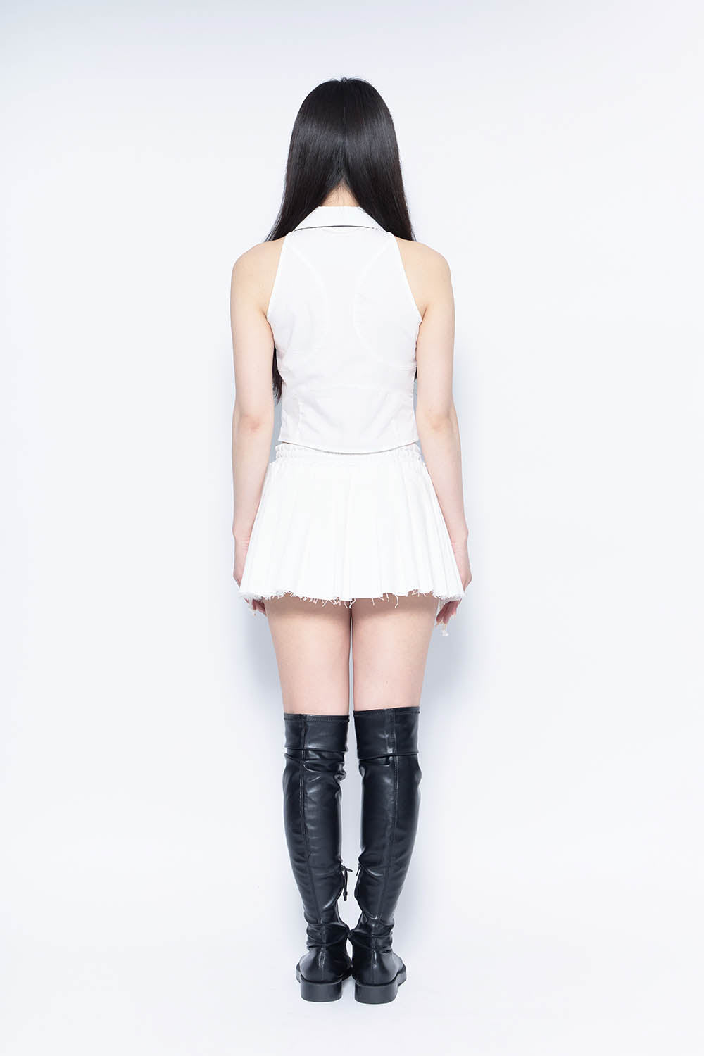 S layered pleats skirt