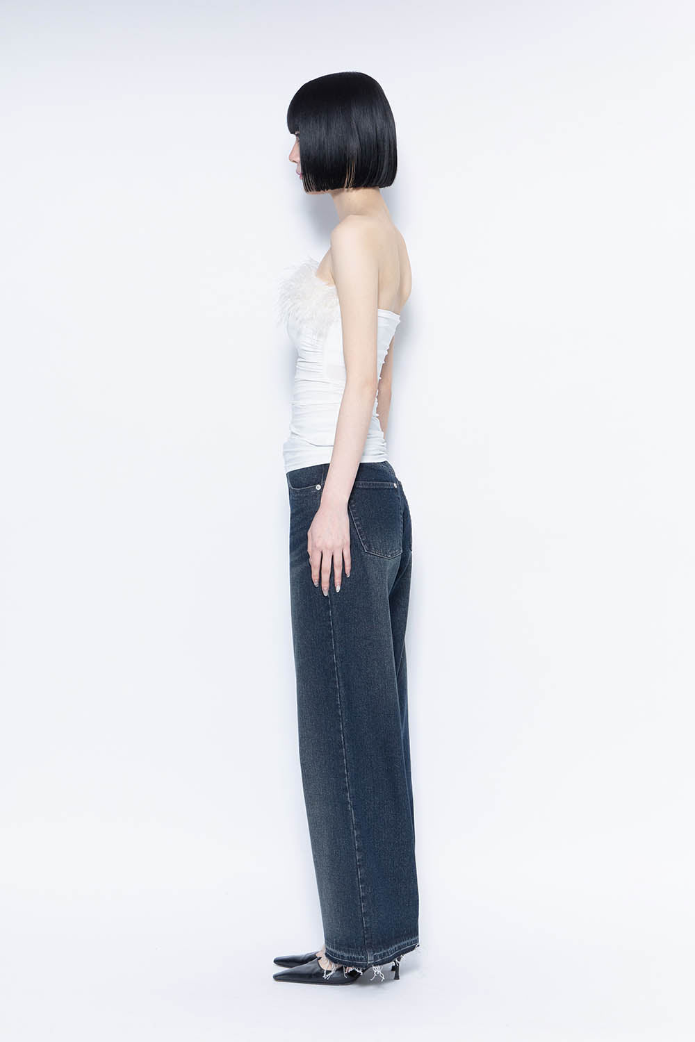 S straight denim basic