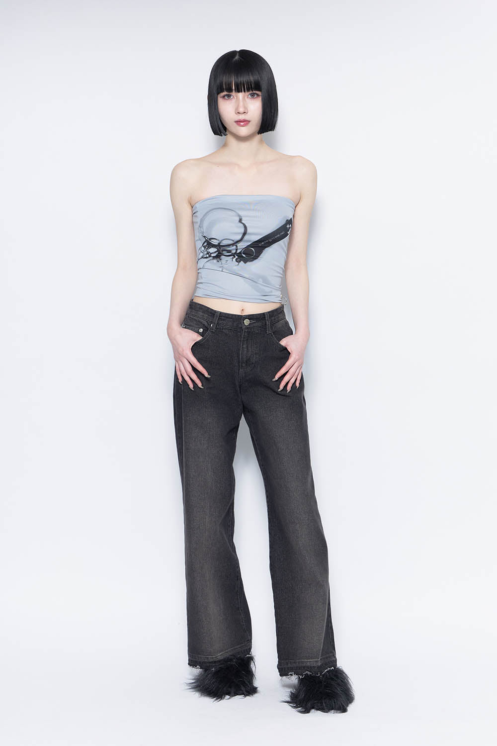 S straight denim basic