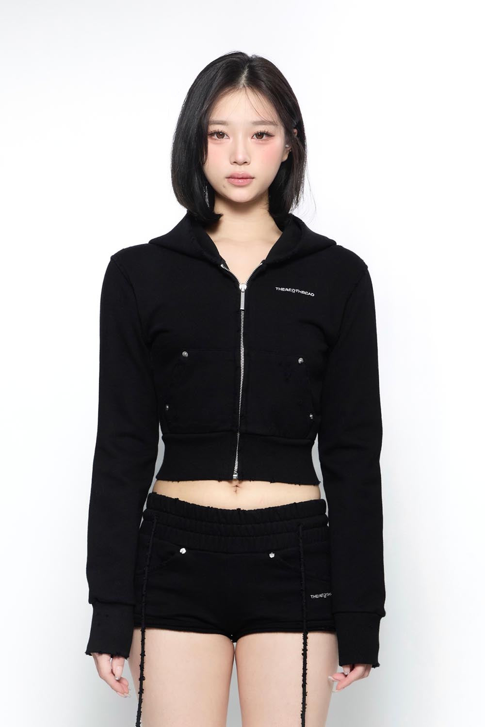 S zipup hoodie cropped