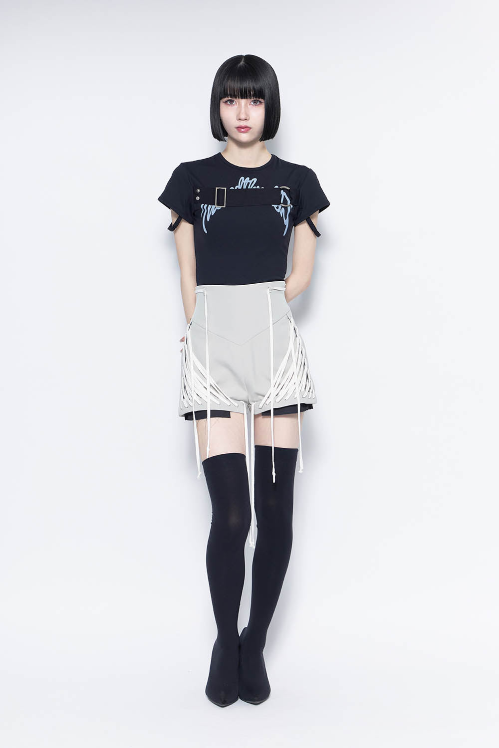 theredthread レースアップショーツ　S lace up shorts THEREDTHREAD / ザレッドスレッド】S lace up shorts
