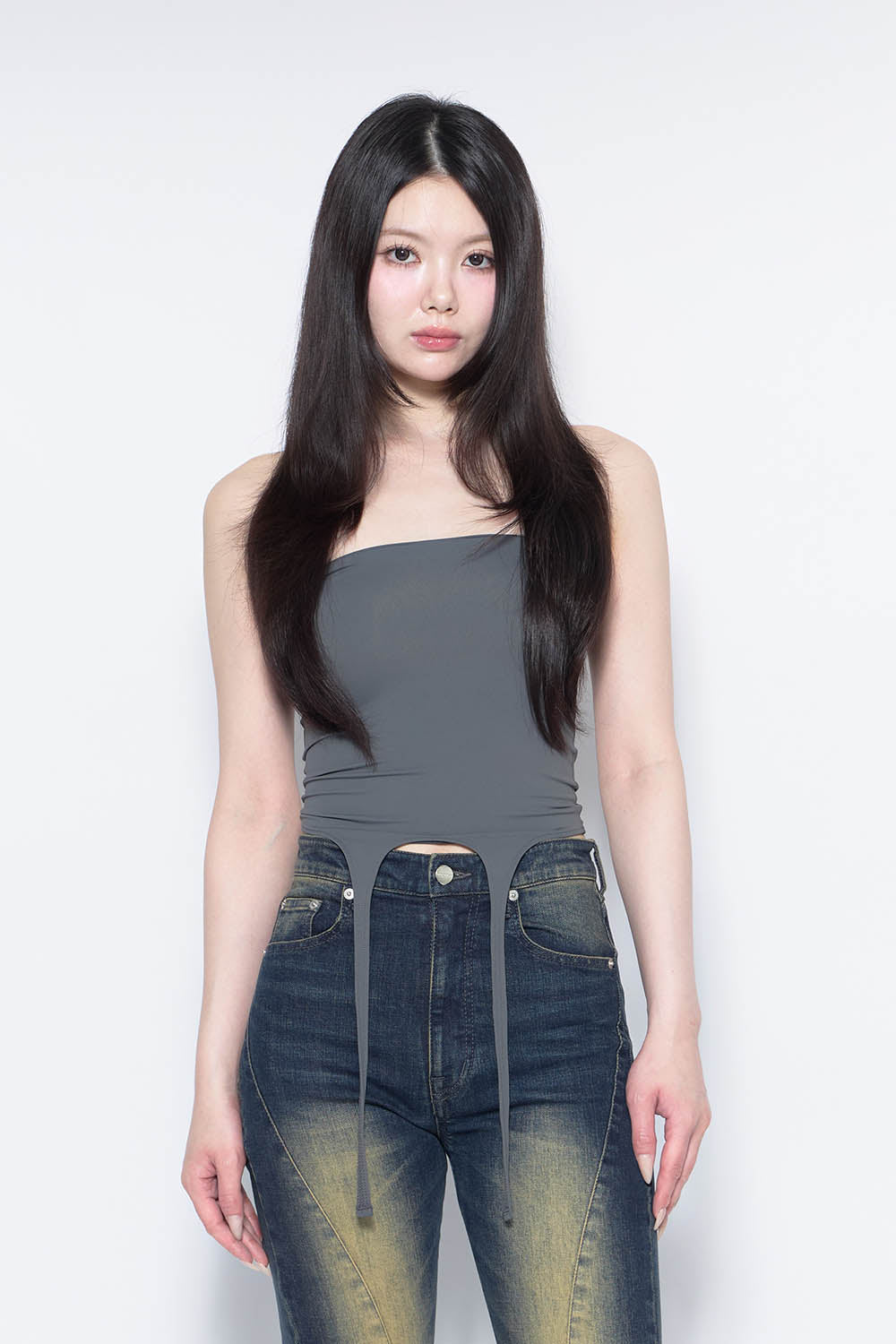 S garter bare shorts set