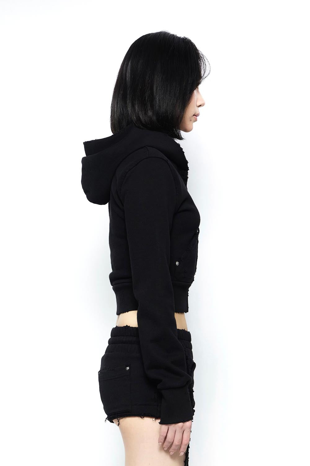 S zipup hoodie cropped