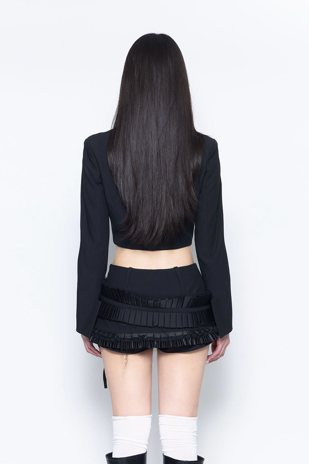 S lace trim suit skirt