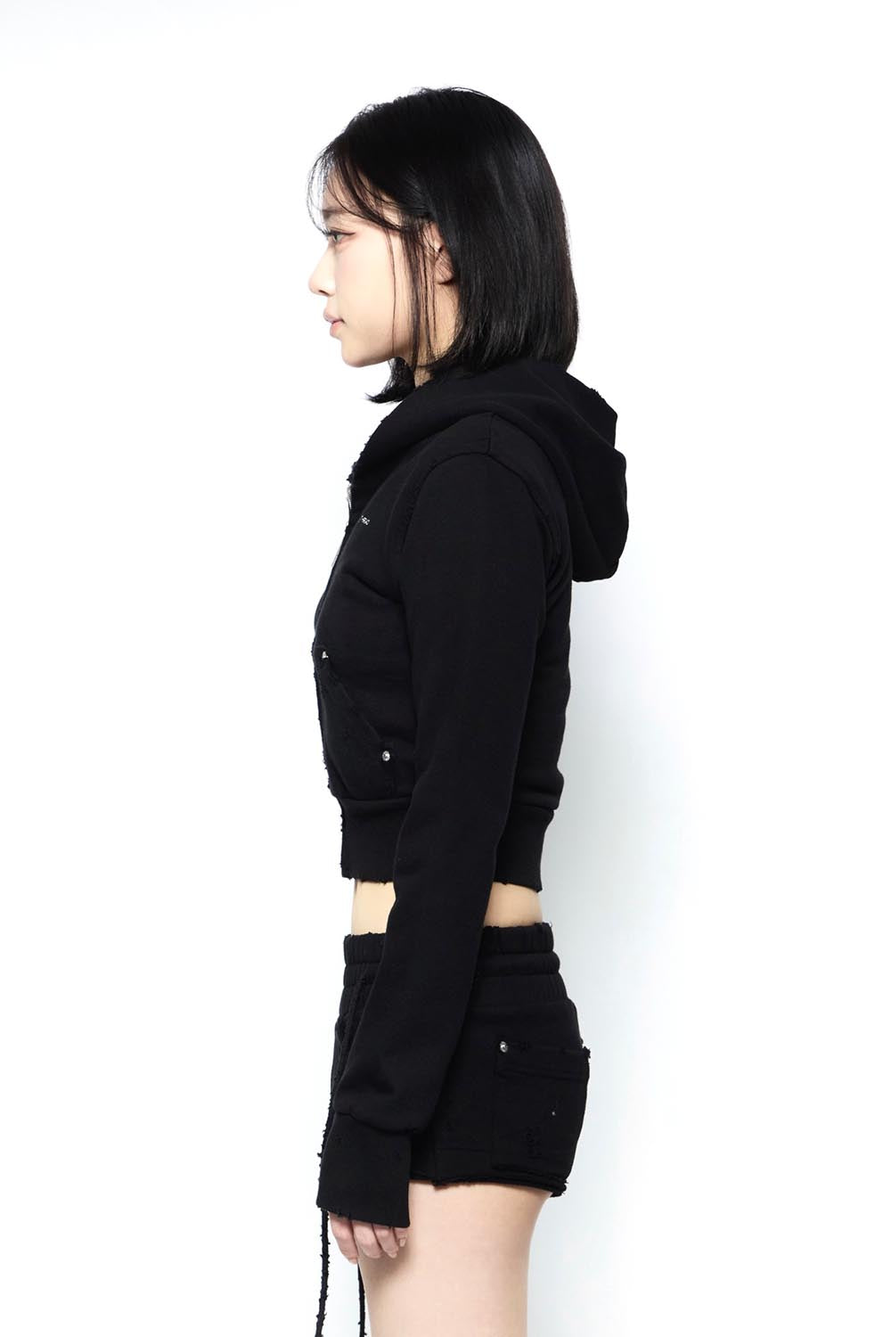S zipup hoodie cropped