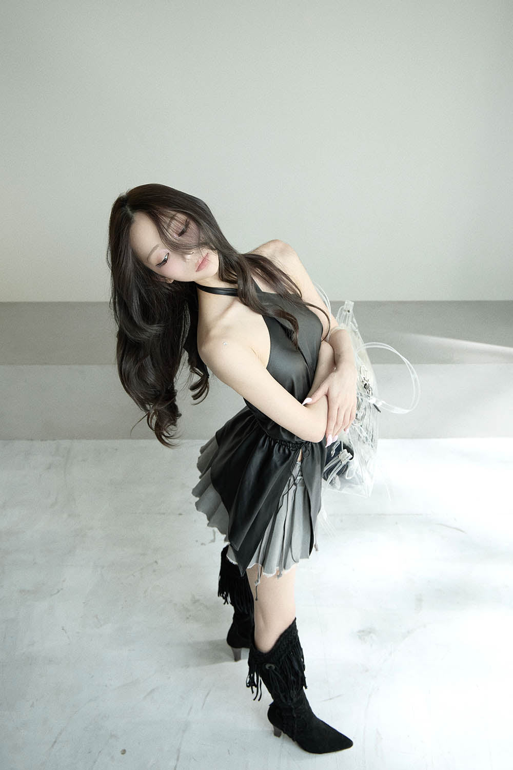 S layered pleats skirt