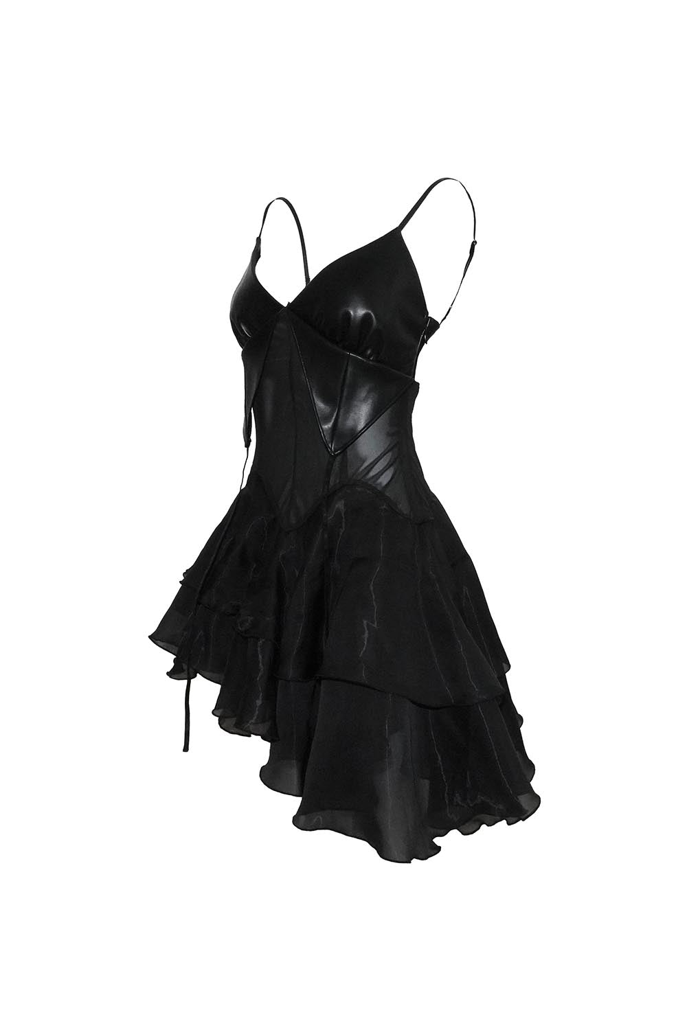 S layered ruffle dress mini