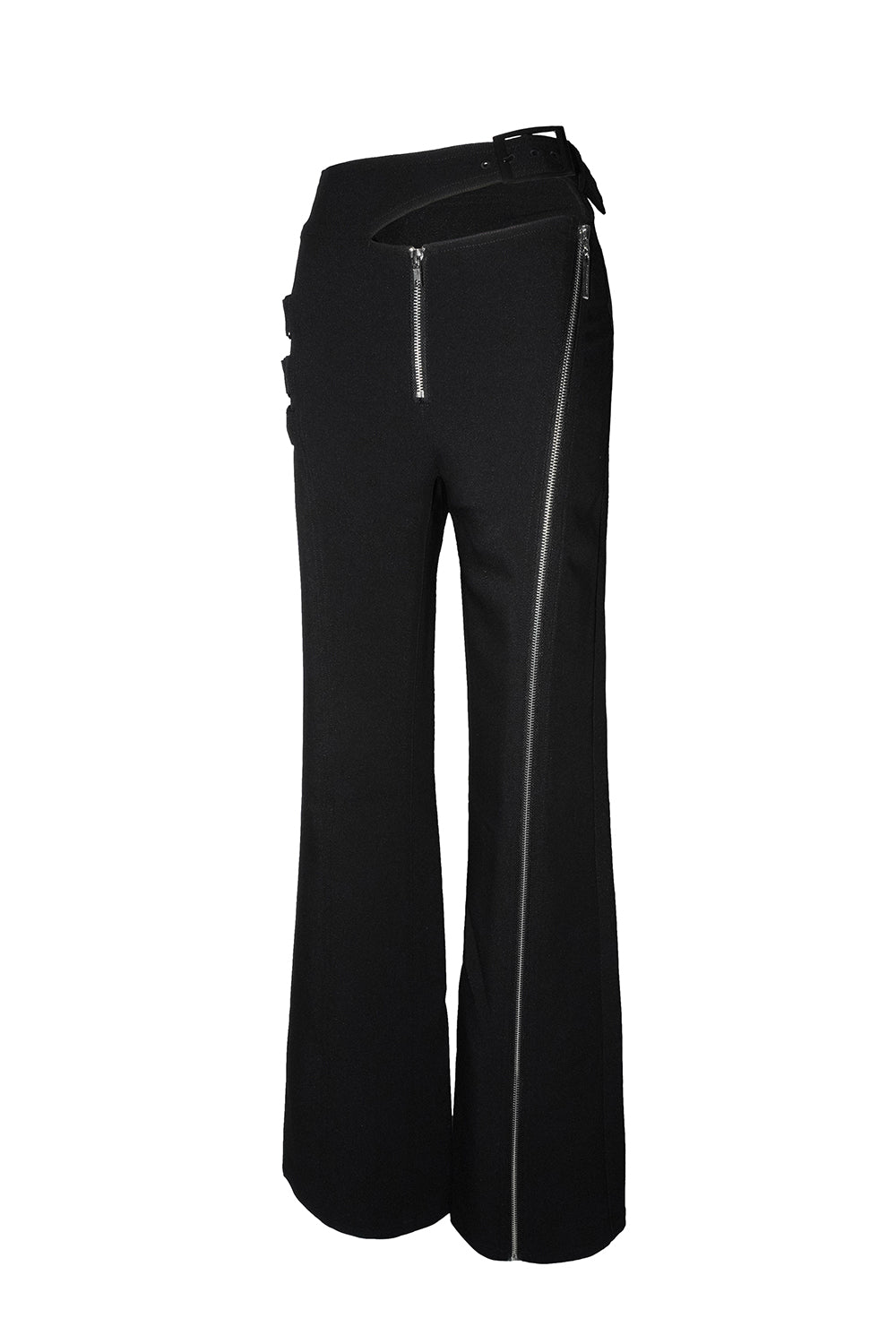 bound zip belt pants
