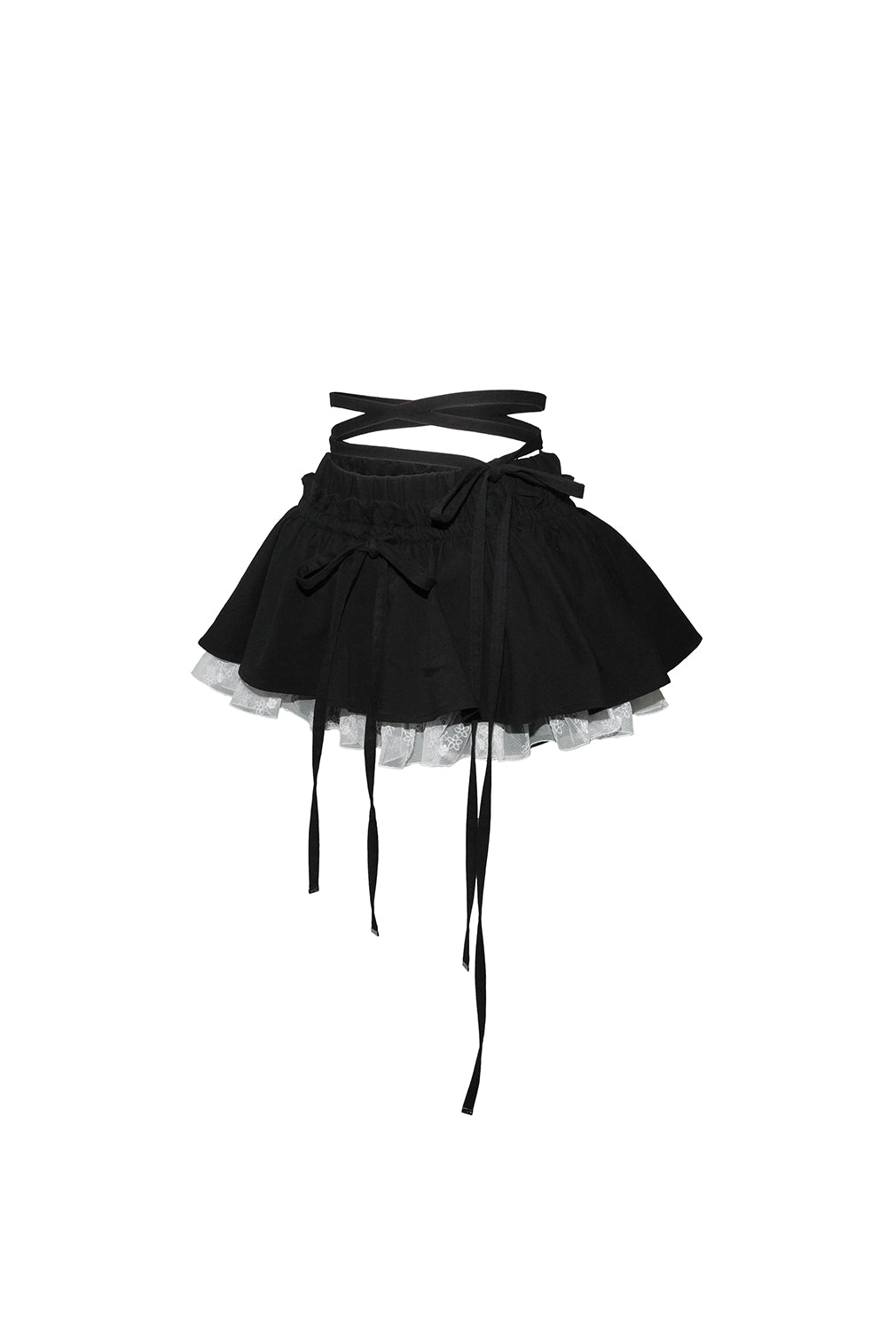 corded frill skirt mini