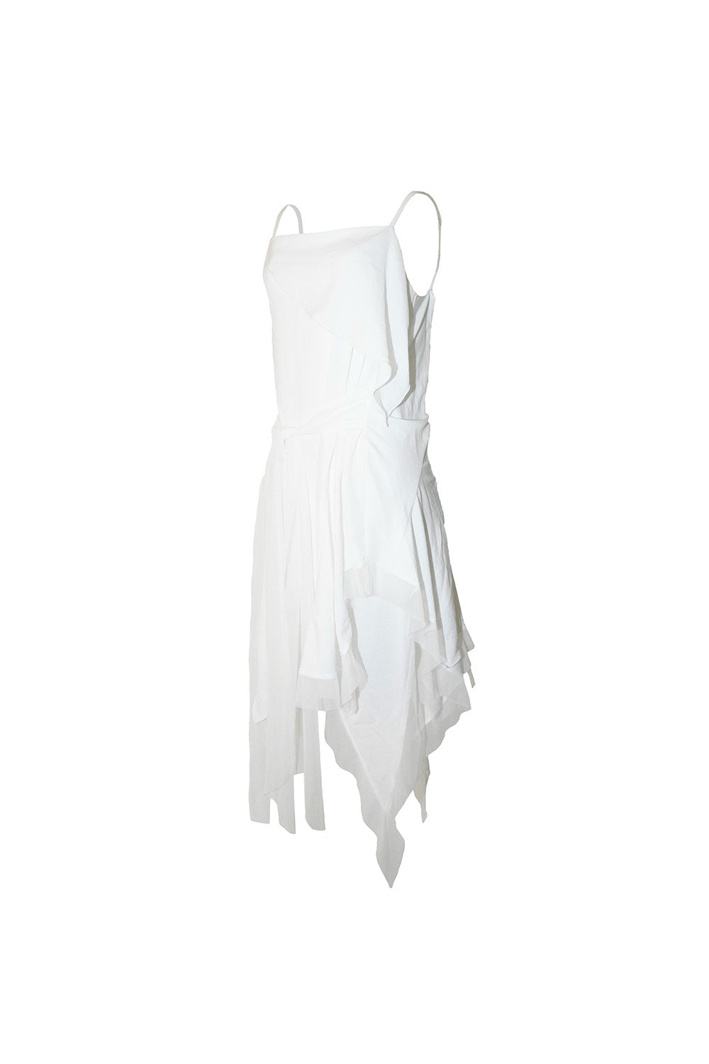 S asymmetry ruffle dress
