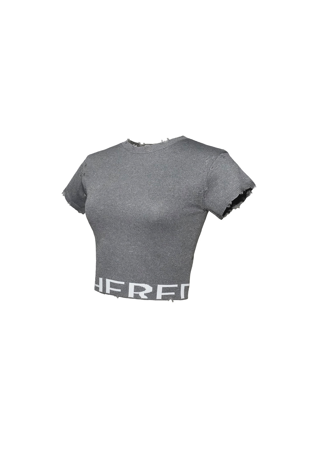 トップス theredthread S damage tops half logo THEREDTHREAD / ザレッドスレッド】damage tops half logo