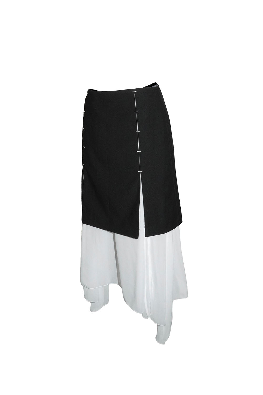 S structured drape midi skirt