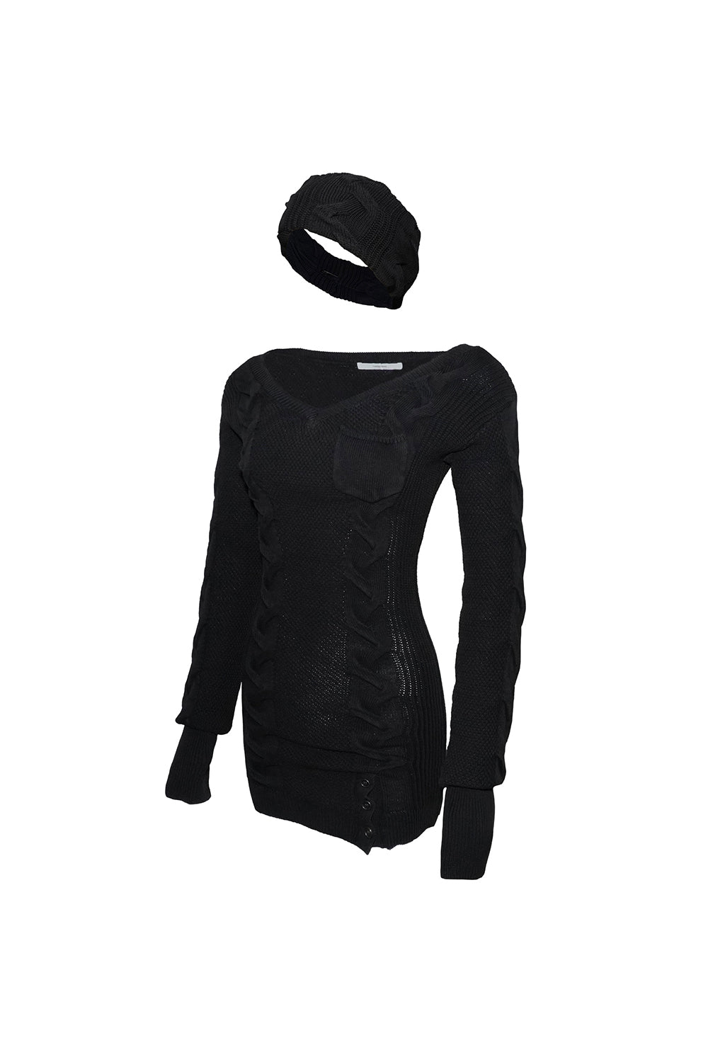 frame knit dress set