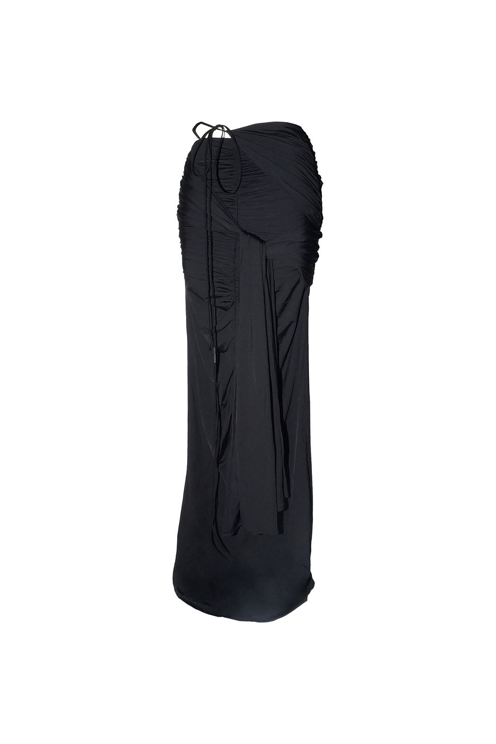 S drape knot maxi skirt