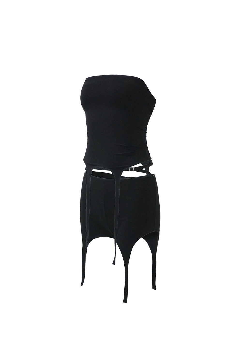 S garter bare shorts set