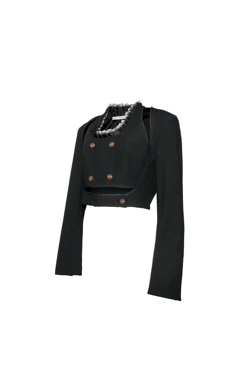 S lace trim suit ensemble