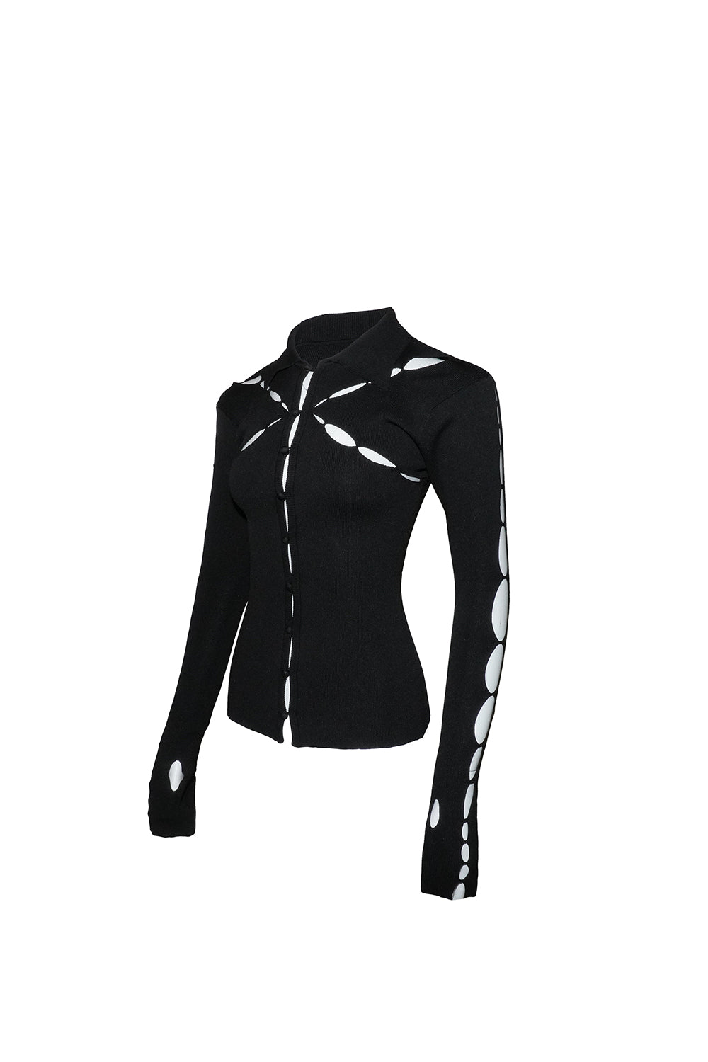 S knit fit tops single petal