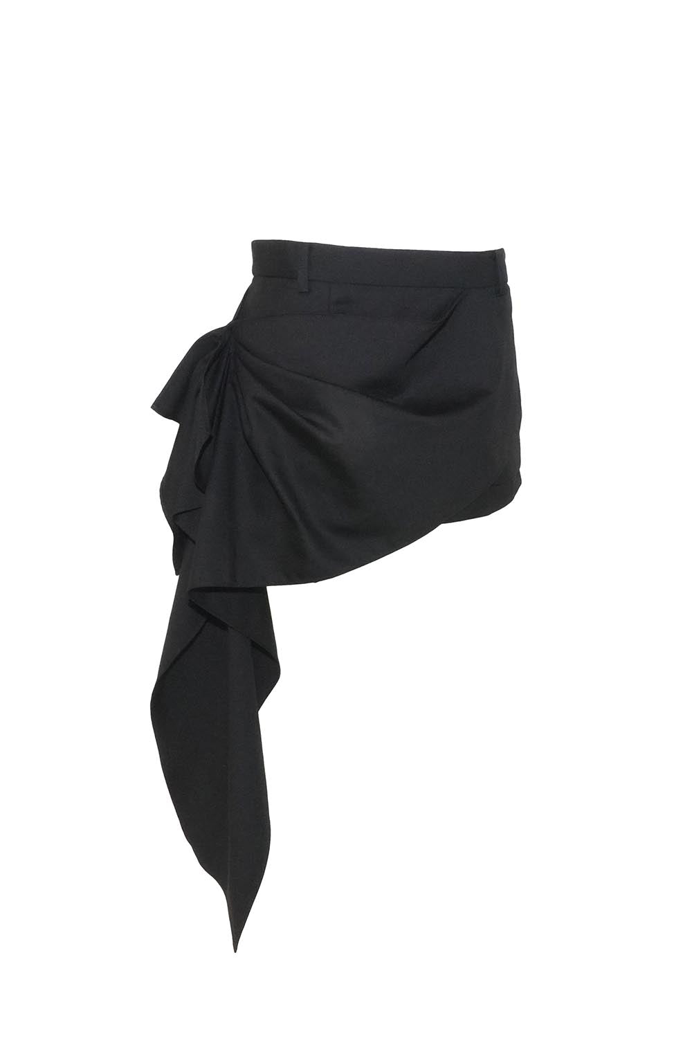 S drape tail skirt mini