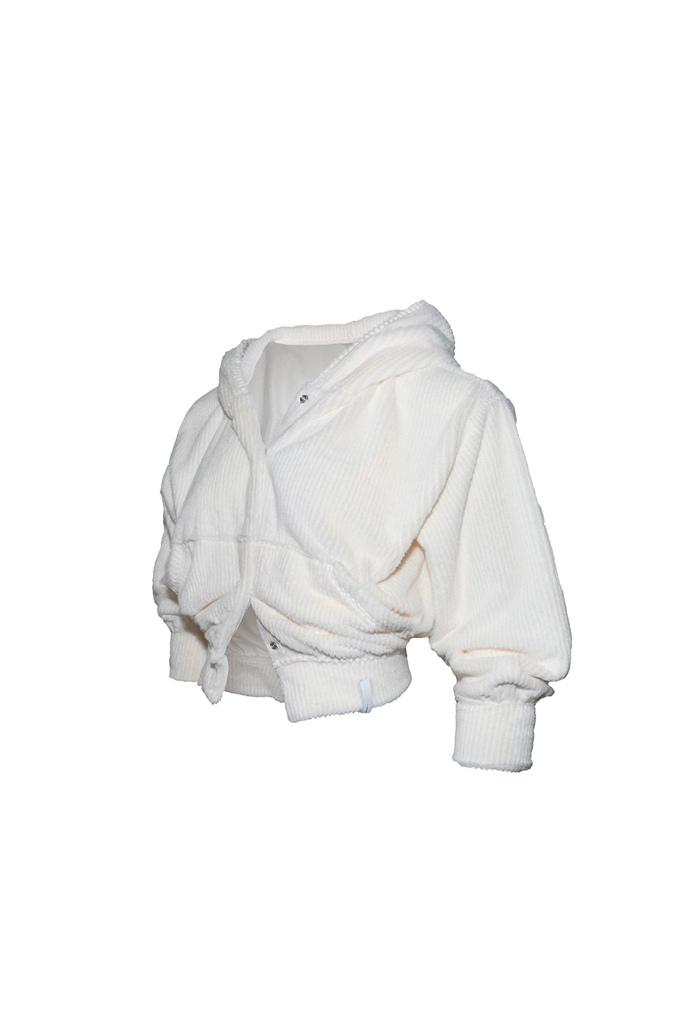 S mid-sleeve hoodie cropped
