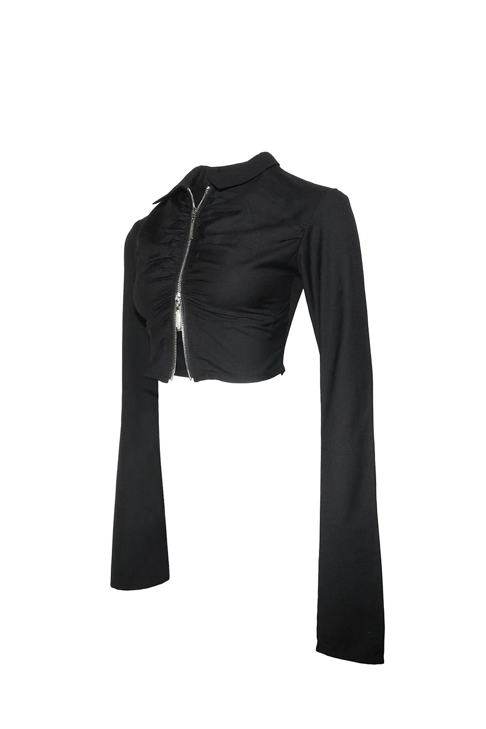 S w zip gather shirt