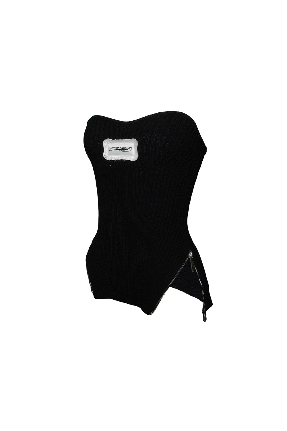rib zip bare tops