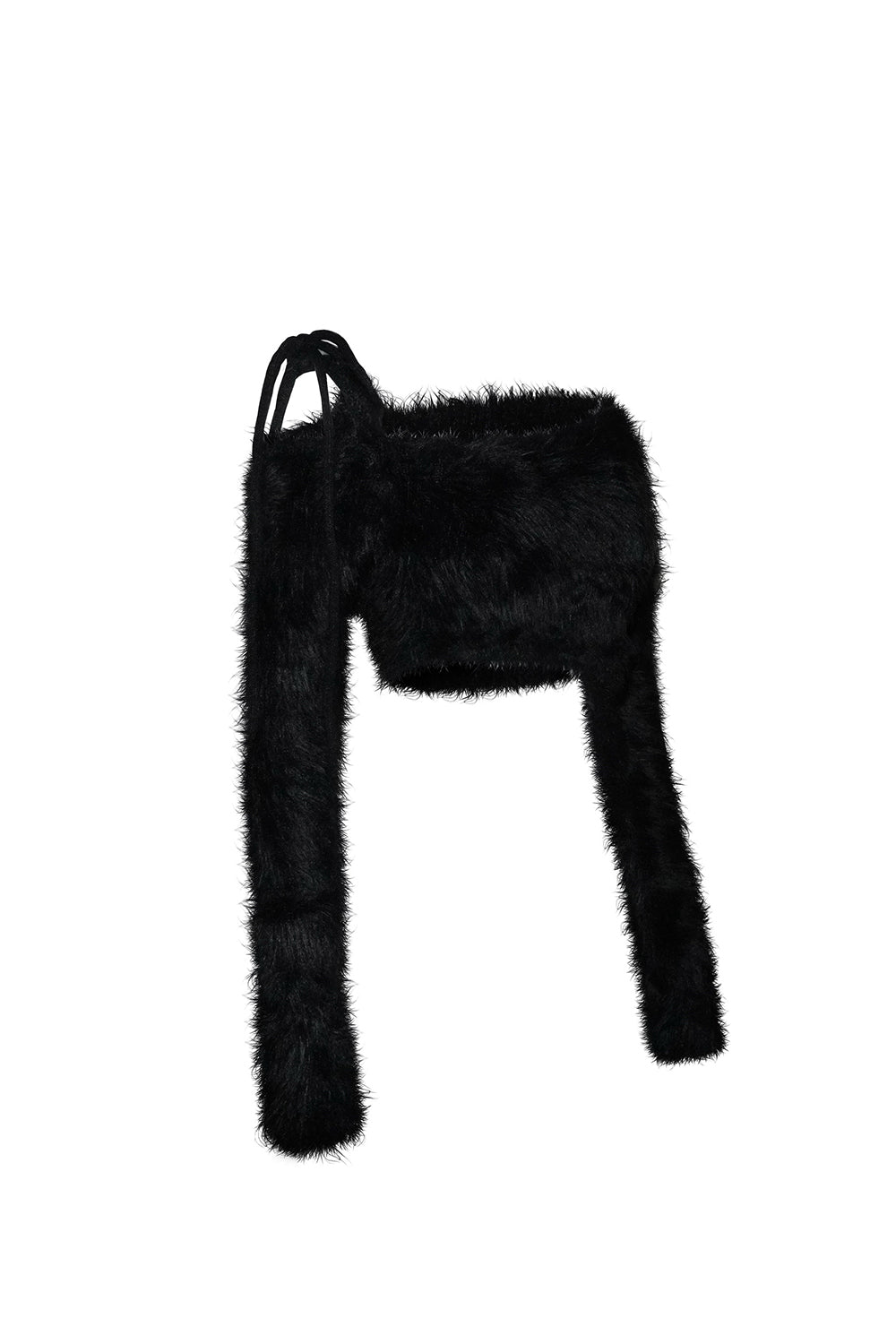 S feather knit cropped