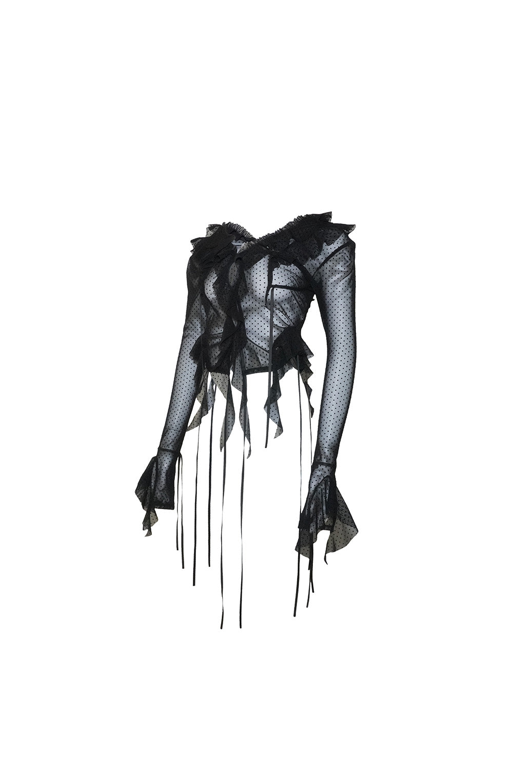 S dot flow frill tops