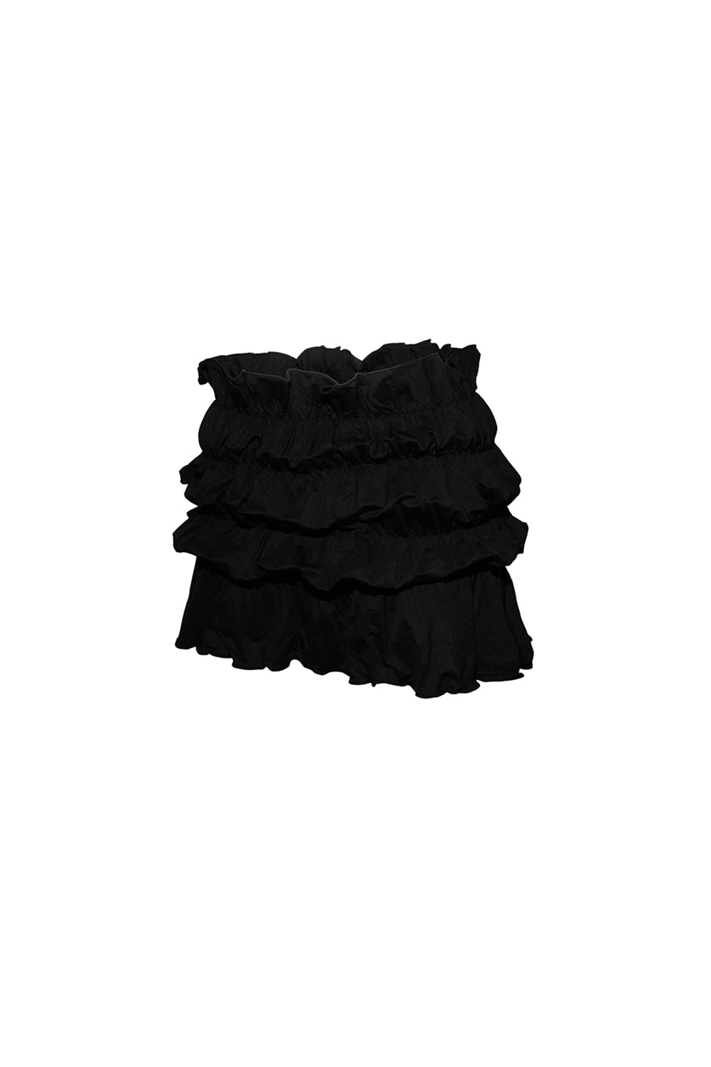 shirred frill skirt mini
