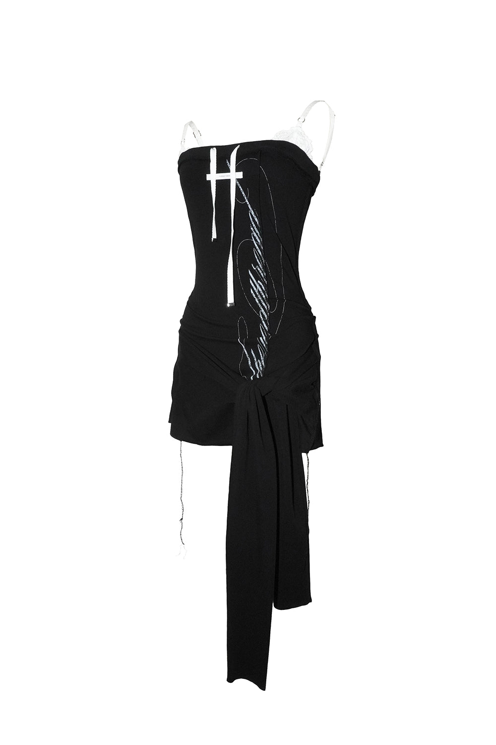 script drape dress mini