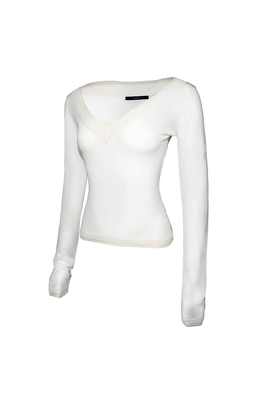 veil sheer knit tops