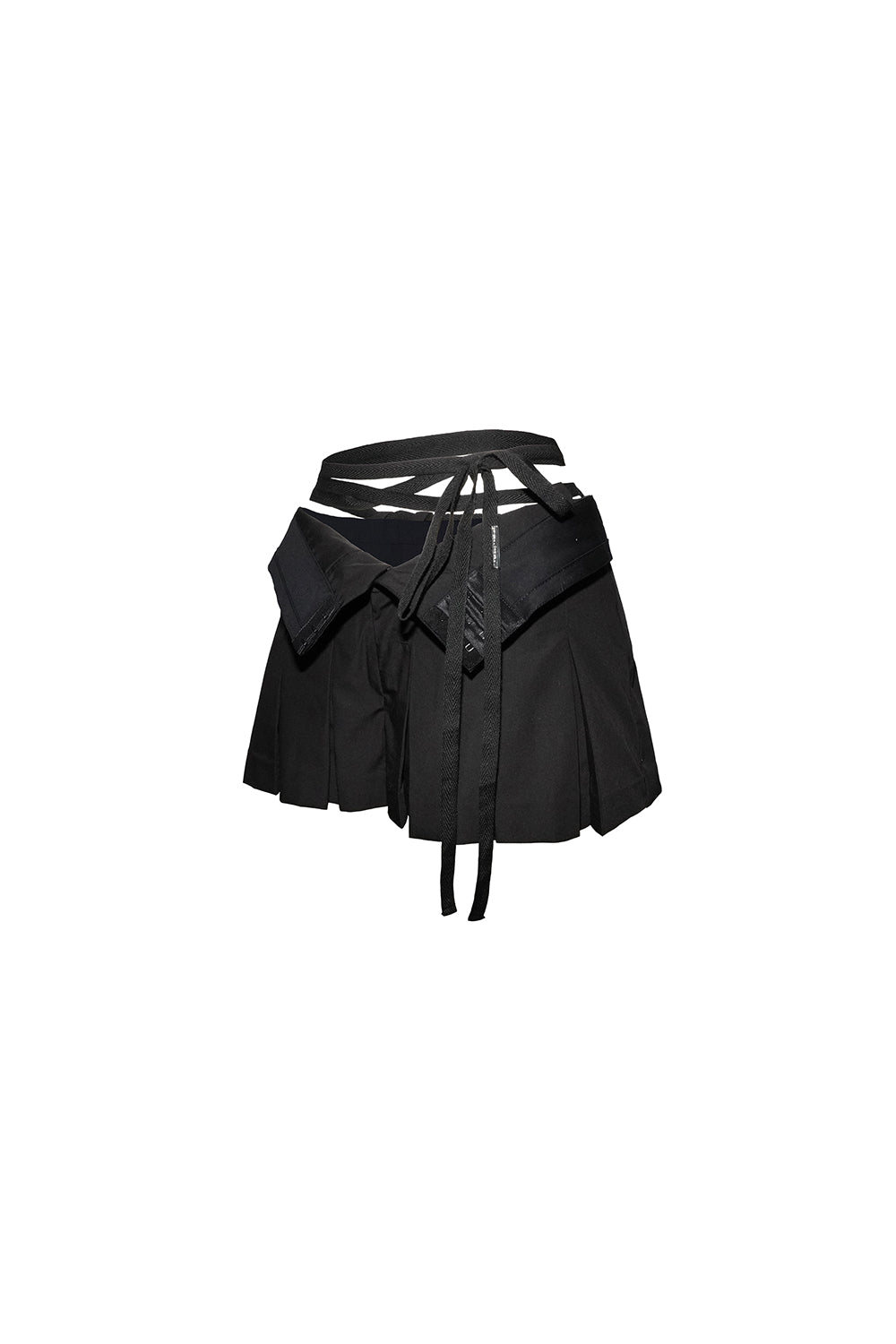 corded hook pleated skirt