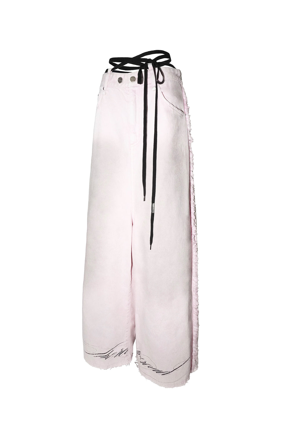corded script denim